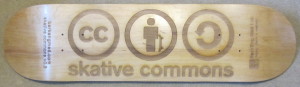 Creative Skative Commons Laser Engraved Skateboard